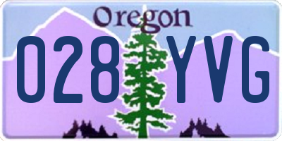 OR license plate 028YVG