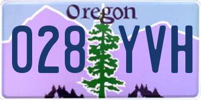 OR license plate 028YVH