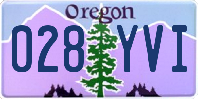 OR license plate 028YVI