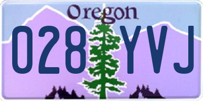 OR license plate 028YVJ
