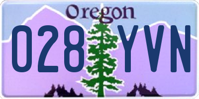 OR license plate 028YVN