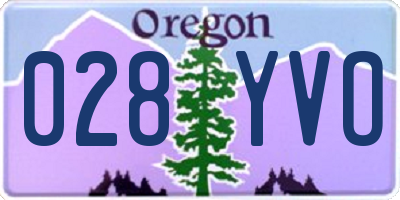 OR license plate 028YVO