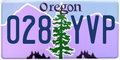 OR license plate 028YVP