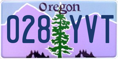 OR license plate 028YVT