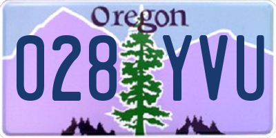 OR license plate 028YVU