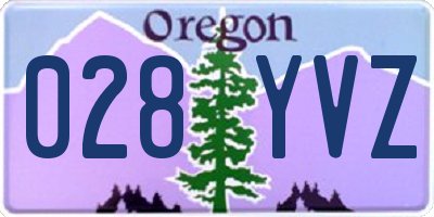 OR license plate 028YVZ