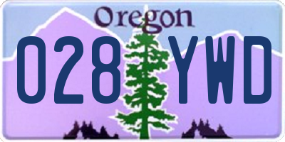 OR license plate 028YWD