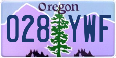 OR license plate 028YWF