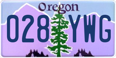 OR license plate 028YWG