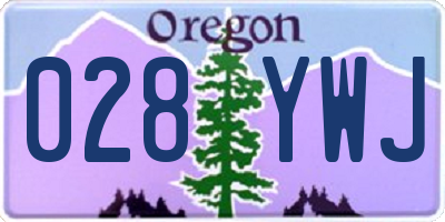 OR license plate 028YWJ