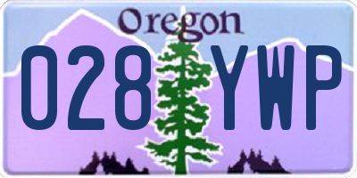 OR license plate 028YWP
