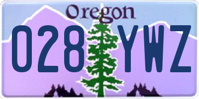 OR license plate 028YWZ