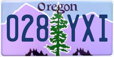 OR license plate 028YXI