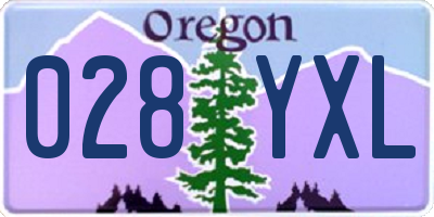 OR license plate 028YXL