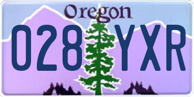 OR license plate 028YXR