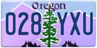 OR license plate 028YXU