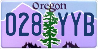 OR license plate 028YYB