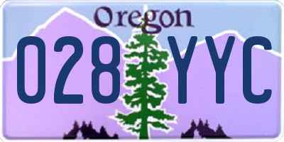 OR license plate 028YYC