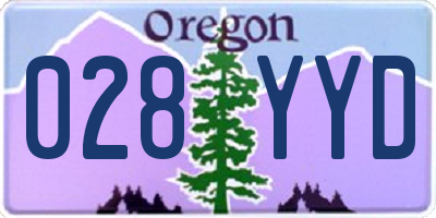 OR license plate 028YYD