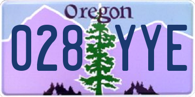 OR license plate 028YYE