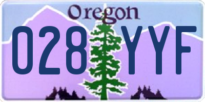 OR license plate 028YYF