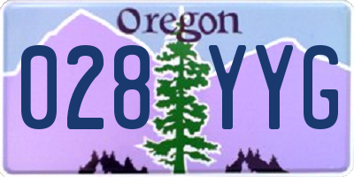 OR license plate 028YYG