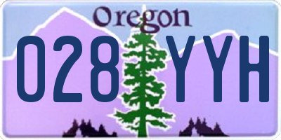 OR license plate 028YYH