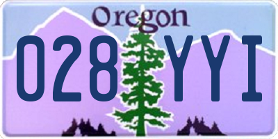 OR license plate 028YYI