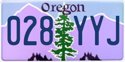 OR license plate 028YYJ
