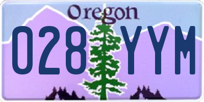 OR license plate 028YYM