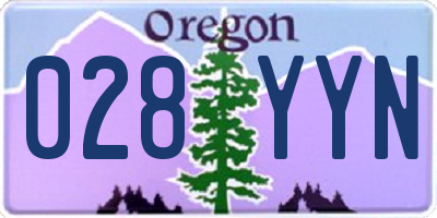 OR license plate 028YYN
