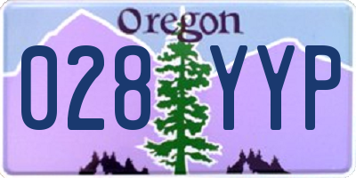 OR license plate 028YYP