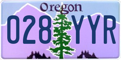 OR license plate 028YYR