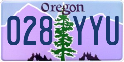 OR license plate 028YYU