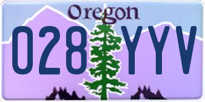 OR license plate 028YYV