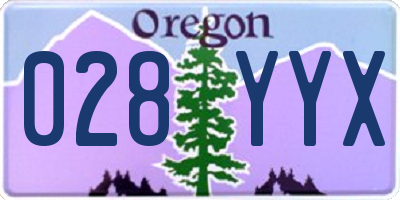 OR license plate 028YYX