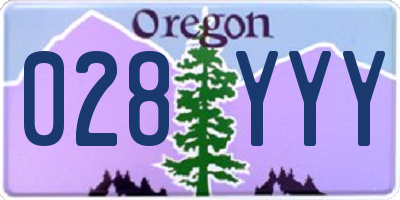 OR license plate 028YYY