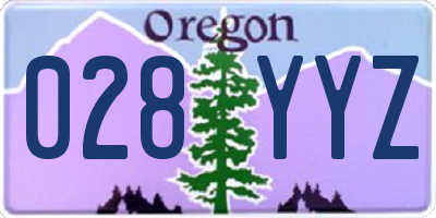 OR license plate 028YYZ