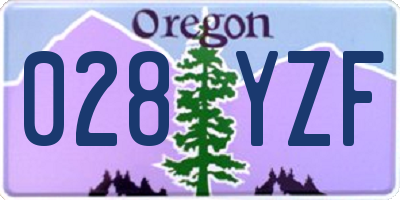 OR license plate 028YZF