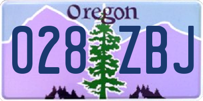 OR license plate 028ZBJ