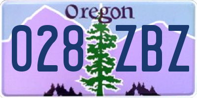 OR license plate 028ZBZ