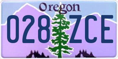 OR license plate 028ZCE