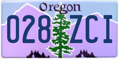 OR license plate 028ZCI