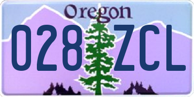OR license plate 028ZCL