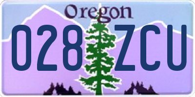 OR license plate 028ZCU