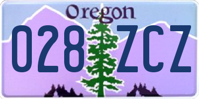 OR license plate 028ZCZ