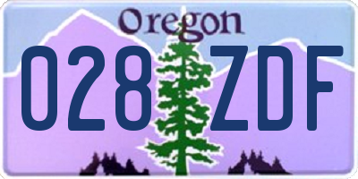 OR license plate 028ZDF