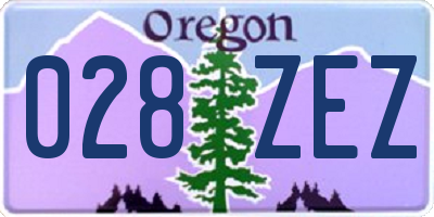 OR license plate 028ZEZ
