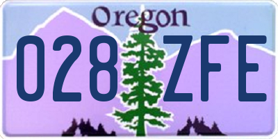 OR license plate 028ZFE
