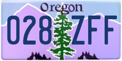 OR license plate 028ZFF